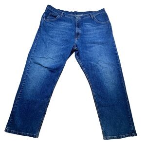 Wrangler Men’s 42X29 Premium Denim Flex Comfort Relaxed Fit Dark Denim